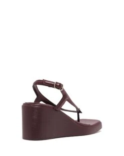Leni Slingback Wedge Bordeaux 8 Leni Slingback Wedge Bordeaux -THERAPY SHOES LENI BORDEAUX BACKANGLE