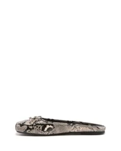 Lilah Ballet Flat Black/White Snake -THERAPY SHOES LILAH BLACKWHITESNAKEPU SIDE2 INTERIOR