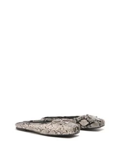 Lilah Ballet Flat Black/White Snake