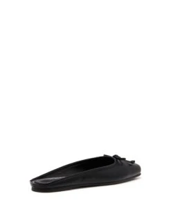 Lilah Ballet Flat Black Smooth -THERAPY SHOES LILAH BLACK SMOOTHPU BACK ANGLE