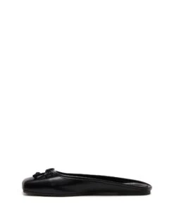 Lilah Ballet Flat Black Smooth -THERAPY SHOES LILAH BLACK SMOOTHPU SIDE2 INTERIOR