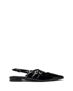 Lisst Slingback Flat Black Patent