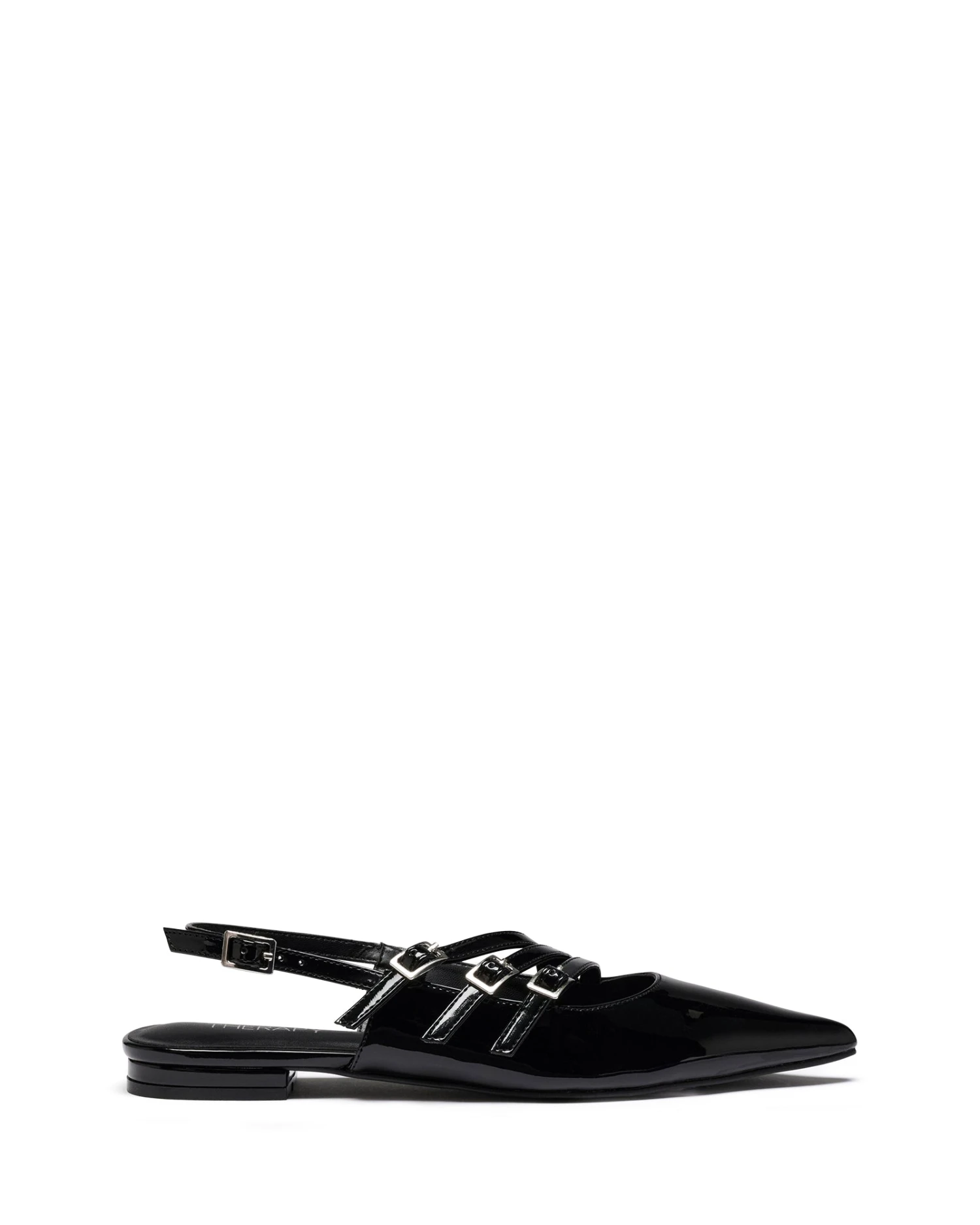 Lisst Slingback Flat Black Patent 3 Lisst Slingback Flat Black Patent