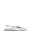 Lisst Slingback Flat Silver Cracked Metallic 1 Lisst Slingback Flat Silver Cracked Metallic -THERAPY SHOES LISST SILVERCRACKEDMETALLICPU SIDE