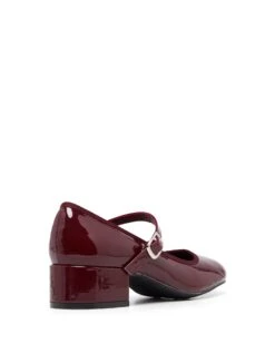 Liz Ballet Heel Cherry Patent 8 Liz Ballet Heel Cherry Patent -THERAPY SHOES LIZ CHERRY PATENT PU BACK ANGLE