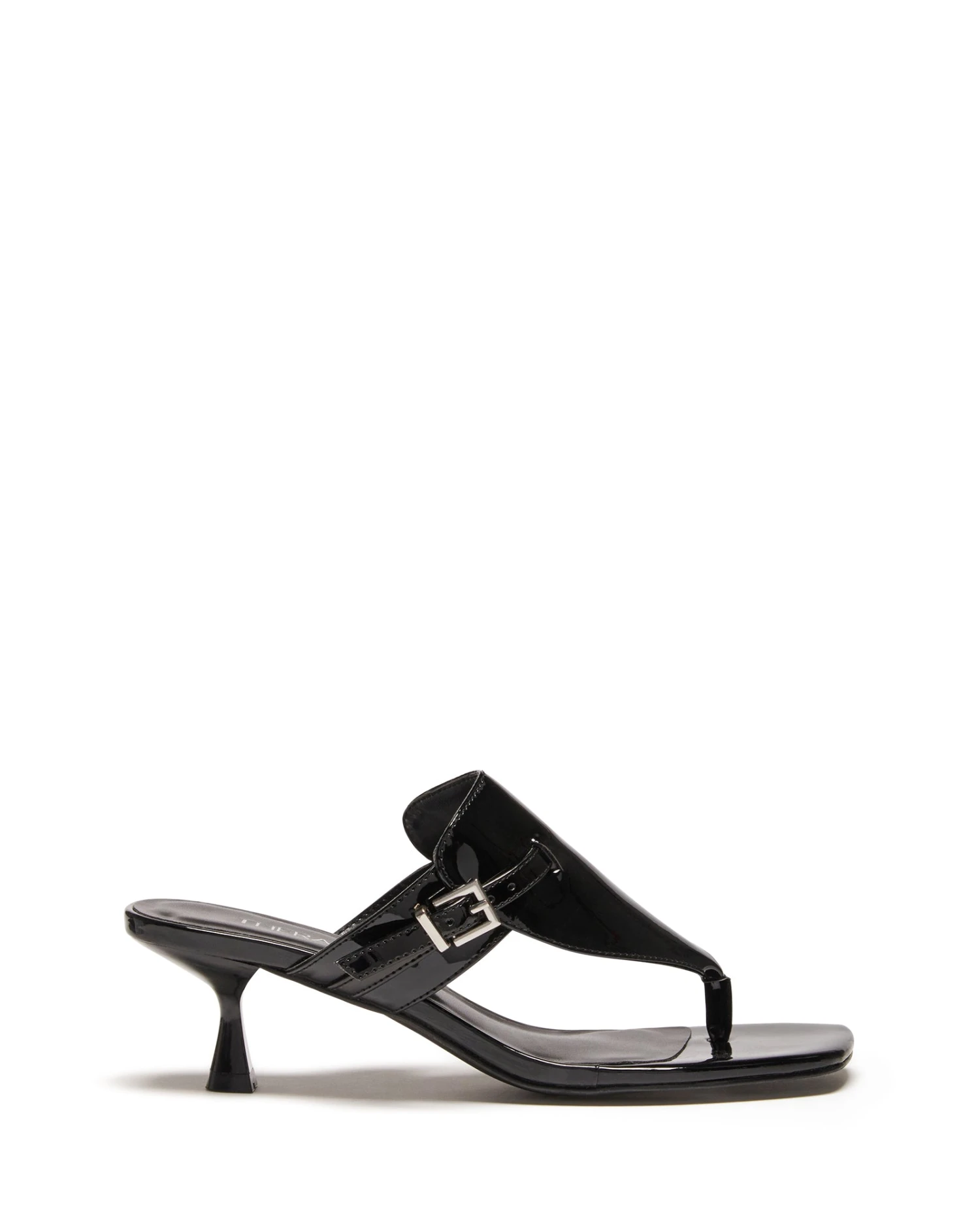 Locked Thong Heel Black Patent 3 Locked Thong Heel Black Patent