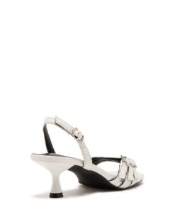 Lucky Strappy Heel White Smooth -THERAPY SHOES LUCKY WHITE SMOOTH PU BACK