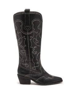 Malvin Cowboy Boot Black Smooth