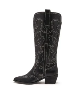 Malvin Cowboy Boot Black Smooth 9 Malvin Cowboy Boot Black Smooth -THERAPY SHOES MALVIN BLACK SMOOTH PU SIDE2