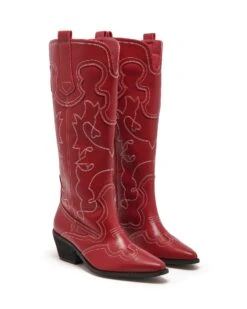 Malvin Cowboy Boot Cherry Smooth