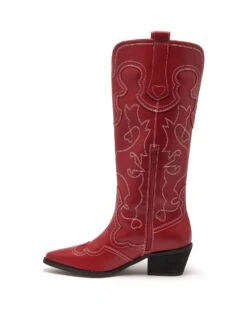 Malvin Cowboy Boot Cherry Smooth 9 Malvin Cowboy Boot Cherry Smooth -THERAPY SHOES MALVIN CHERRY SMOOTH PU SIDE2