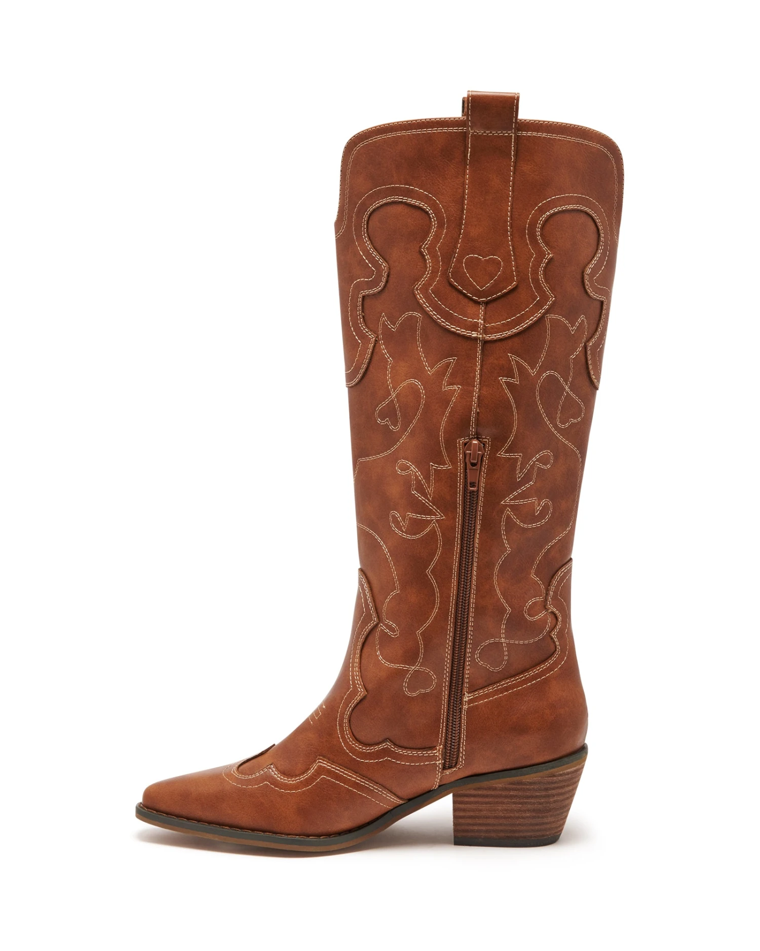 Malvin Cowboy Boot Tan Burnished 6 Malvin Cowboy Boot Tan Burnished - Image 4