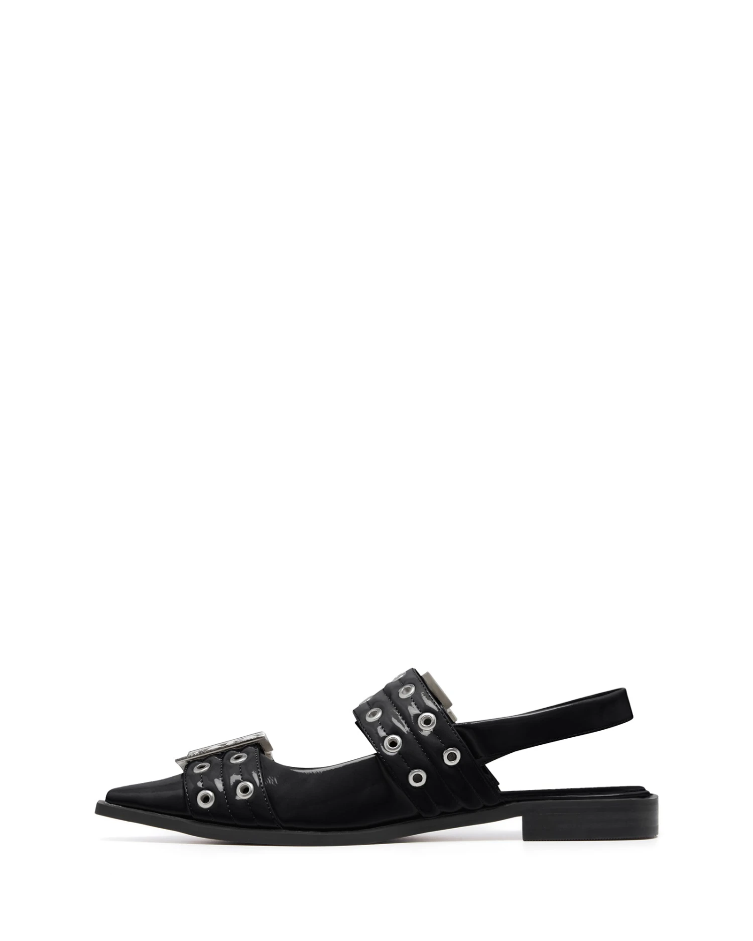 Matilda Pointed Flat Black Patent 6 Matilda Pointed Flat Black Patent - Image 4