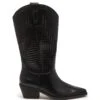 Maxine Cowboy Boot Black Tumbled -THERAPY SHOES MAXINE BLACKTUMBLED PU SIDE