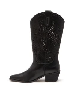 Maxine Cowboy Boot Black Tumbled 9 Maxine Cowboy Boot Black Tumbled -THERAPY SHOES MAXINE BLACKTUMBLED PU SIDE2