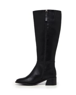 Neva Tall Boot Black 9 Neva Tall Boot Black -THERAPY SHOES NEVA BLACK SMOOTH PU SIDE2