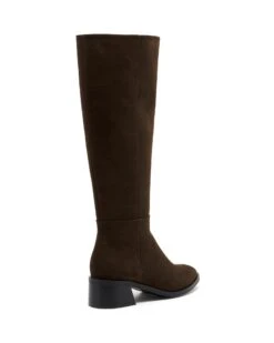 Neva Tall Boot Chocolate Suede 8 Neva Tall Boot Chocolate Suede -THERAPY SHOES NEVA CHOCOLATE FAUX SUEDE BACK