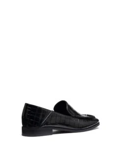 Nova Loafer Black Croc 8 Nova Loafer Black Croc -THERAPY SHOES NOVA BLACKCROCPU BACKANGLE