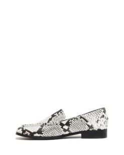 Nova Loafer Black/White Snake -THERAPY SHOES NOVA BLACKWHITESNAKEPU SIDE2 INTERIOR