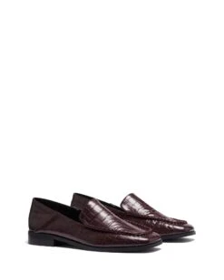Nova Loafer Bordeaux Croc 9 Nova Loafer Bordeaux Croc -THERAPY SHOES NOVA BORDEAUXCROCPU TOEANGLE