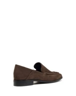 Nova Loafer Chocolate Suede 8 Nova Loafer Chocolate Suede -THERAPY SHOES NOVA CHOCOLATEMICROSUEDE BACKANGLE