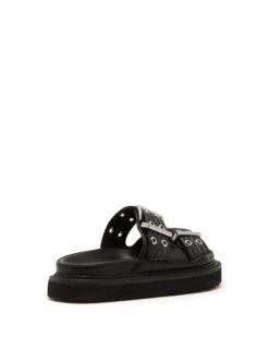 Origin Sandal Black Smooth 7 Origin Sandal Black Smooth -THERAPY SHOES ORIGIN BLACK PU BACK