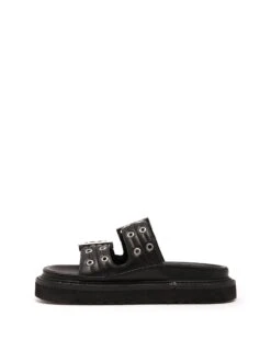 Origin Sandal Black Smooth 8 Origin Sandal Black Smooth -THERAPY SHOES ORIGIN BLACK PU SIDE2