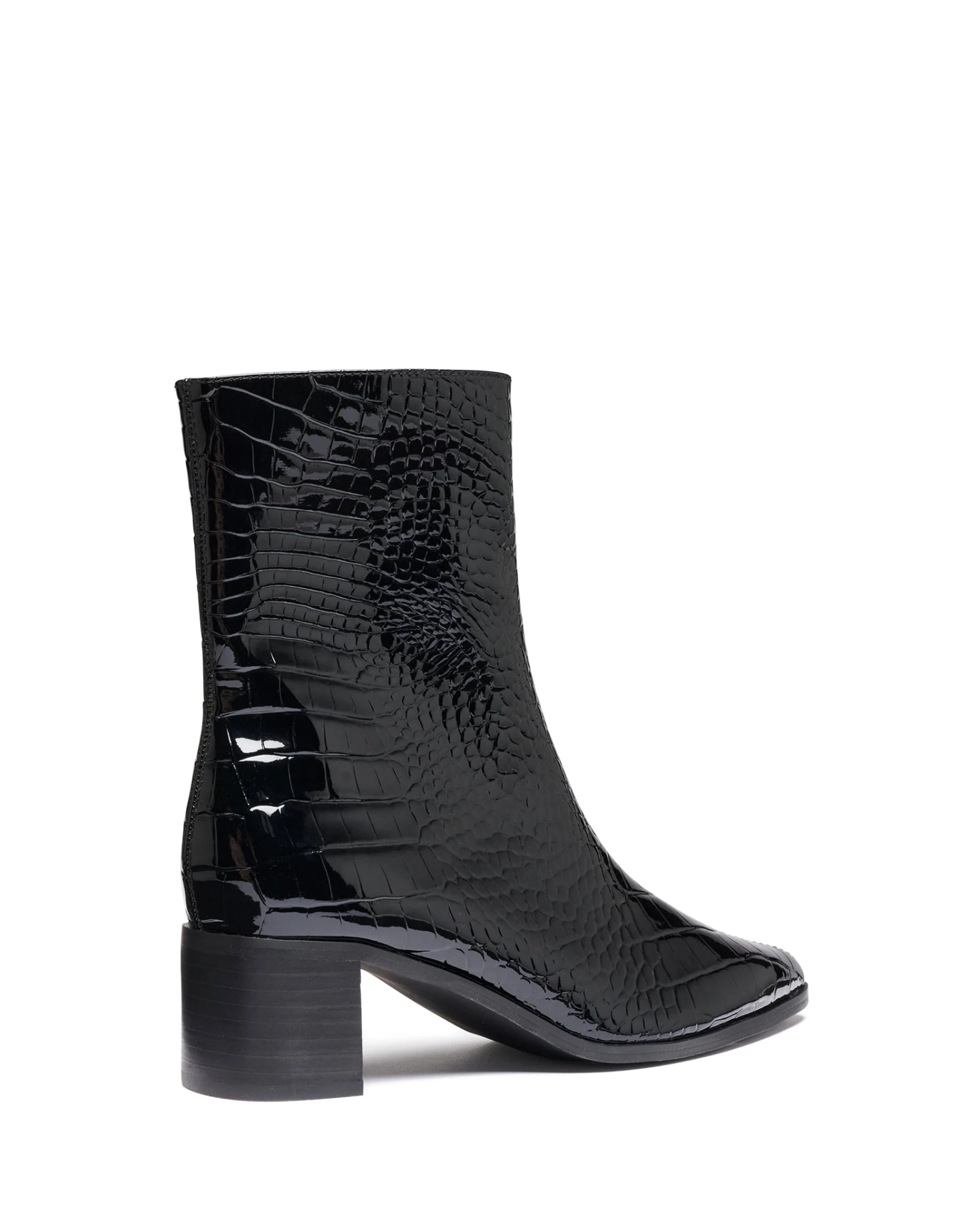Paige Ankle Boot Black Patent Croc 5 Paige Ankle Boot Black Patent Croc - Image 3