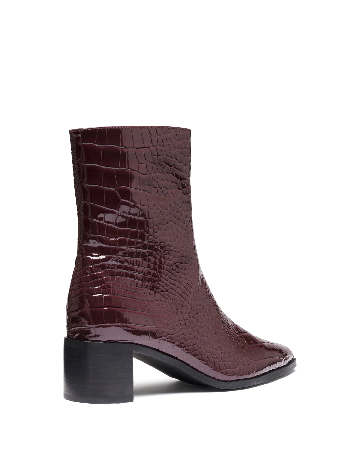 Paige Ankle Boot Bordeaux Patent Croc 6 Paige Ankle Boot Bordeaux Patent Croc - Image 4