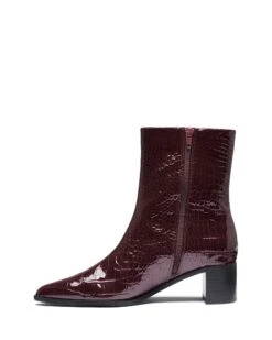 Paige Ankle Boot Bordeaux Patent Croc 11 Paige Ankle Boot Bordeaux Patent Croc -THERAPY SHOES PAIGE BORDEAUXPATENTCROCPU SIDE2 INTERIOR