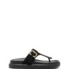 Palloma Sandal Black Microsuede 2 Palloma Sandal Black Microsuede -THERAPY SHOES PALLOMA BLACKSUEDE SIDE