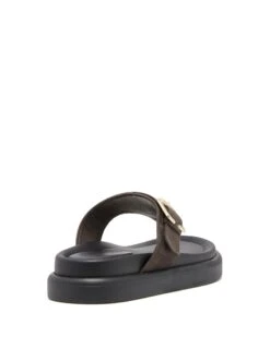 Palloma Sandal Chocolate Microsuede 8 Palloma Sandal Chocolate Microsuede -THERAPY SHOES PALLOMA CHOCOLATESUEDE BACKANGLE