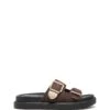 Paxton Sandal Chocolate Microsuede 2 Paxton Sandal Chocolate Microsuede -THERAPY SHOES PAXTON CHOCOLATESUEDE SIDE