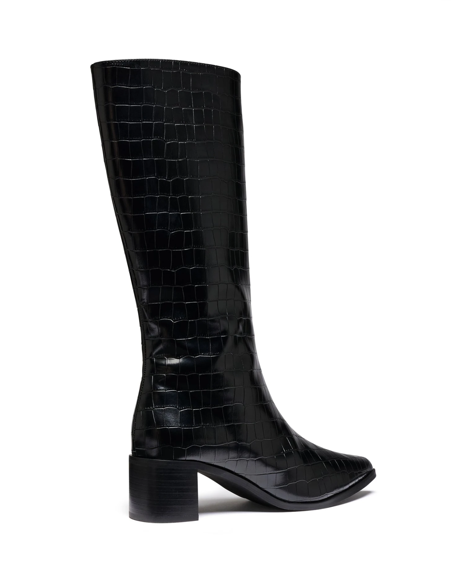 Penny Tall Boot Black Croc 6 Penny Tall Boot Black Croc - Image 4