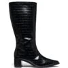 Penny Tall Boot Black Croc 2 Penny Tall Boot Black Croc -THERAPY SHOES PENNY BLACKCROCPU SIDE