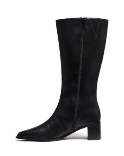 Penny Tall Boot Black Smooth 9 Penny Tall Boot Black Smooth -THERAPY SHOES PENNY BLACKSMOOTHPU SIDE2 INTERIOR