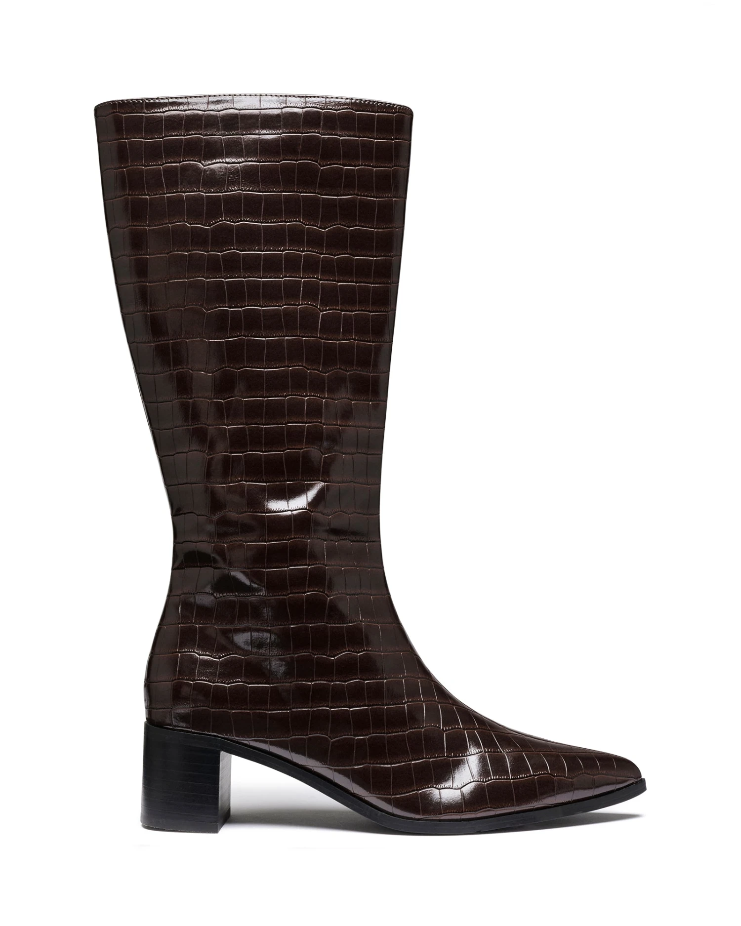 Penny Tall Boot Chocolate Croc 4 Penny Tall Boot Chocolate Croc - Image 2
