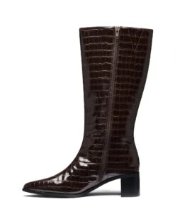 Penny Tall Boot Chocolate Croc 9 Penny Tall Boot Chocolate Croc -THERAPY SHOES PENNY CHOCOLATECROCPU SIDE2 INTERIOR