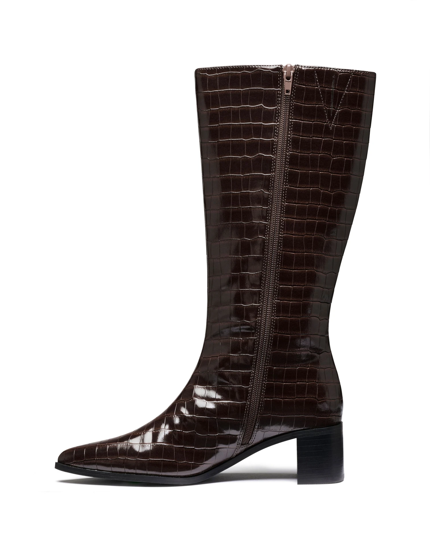 Penny Tall Boot Chocolate Croc 6 Penny Tall Boot Chocolate Croc - Image 4