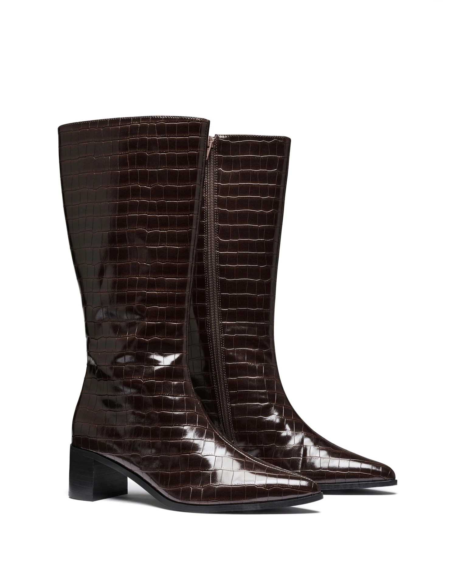 Penny Tall Boot Chocolate Croc 3 Penny Tall Boot Chocolate Croc