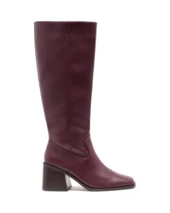 Quinn Tall Boot Bordeaux Smooth -THERAPY SHOES QUINN BORDEAUXSMOOTHPU SIDE