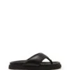 Radar Thong Sandal Black Smooth 1 Radar Thong Sandal Black Smooth -THERAPY SHOES RADAR BLACK SMOOTH PU SIDE