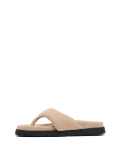 Radar Thong Sandal Cashew Suede -THERAPY SHOES RADAR CASHEWMICROSUEDE SIDE2 INTERIOR