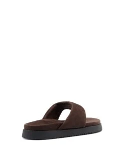 Radar Thong Sandal Chocolate Suede 8 Radar Thong Sandal Chocolate Suede -THERAPY SHOES RADAR CHOCOLATEFAUXSUEDE BACKANGLE