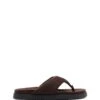 Radar Thong Sandal Chocolate Suede 1 Radar Thong Sandal Chocolate Suede -THERAPY SHOES RADAR CHOCOLATEFAUXSUEDE SIDE