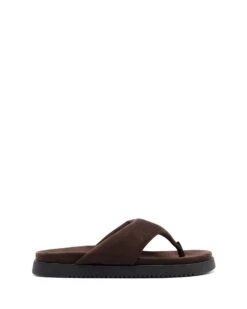 Radar Thong Sandal Chocolate Suede