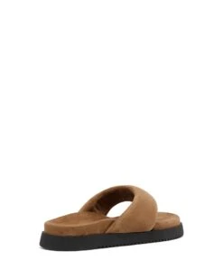 Radar Thong Sandal Toffee Suede 8 Radar Thong Sandal Toffee Suede -THERAPY SHOES RADAR TOFFEEMICROSUEDE BACKANGLE