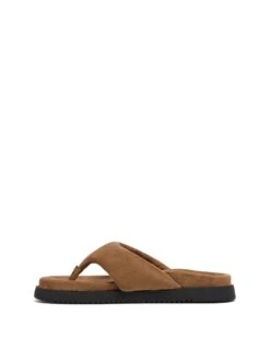 Radar Thong Sandal Toffee Suede 9 Radar Thong Sandal Toffee Suede -THERAPY SHOES RADAR TOFFEEMICROSUEDE SIDE2 INTERIOR