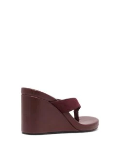 Ren Wedge Bordeaux Suede -THERAPY SHOES REN BORDEAUX BACKANGLE