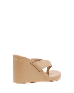 Ren Wedge Cashew Suede -THERAPY SHOES REN CASHEW BACKANGLE